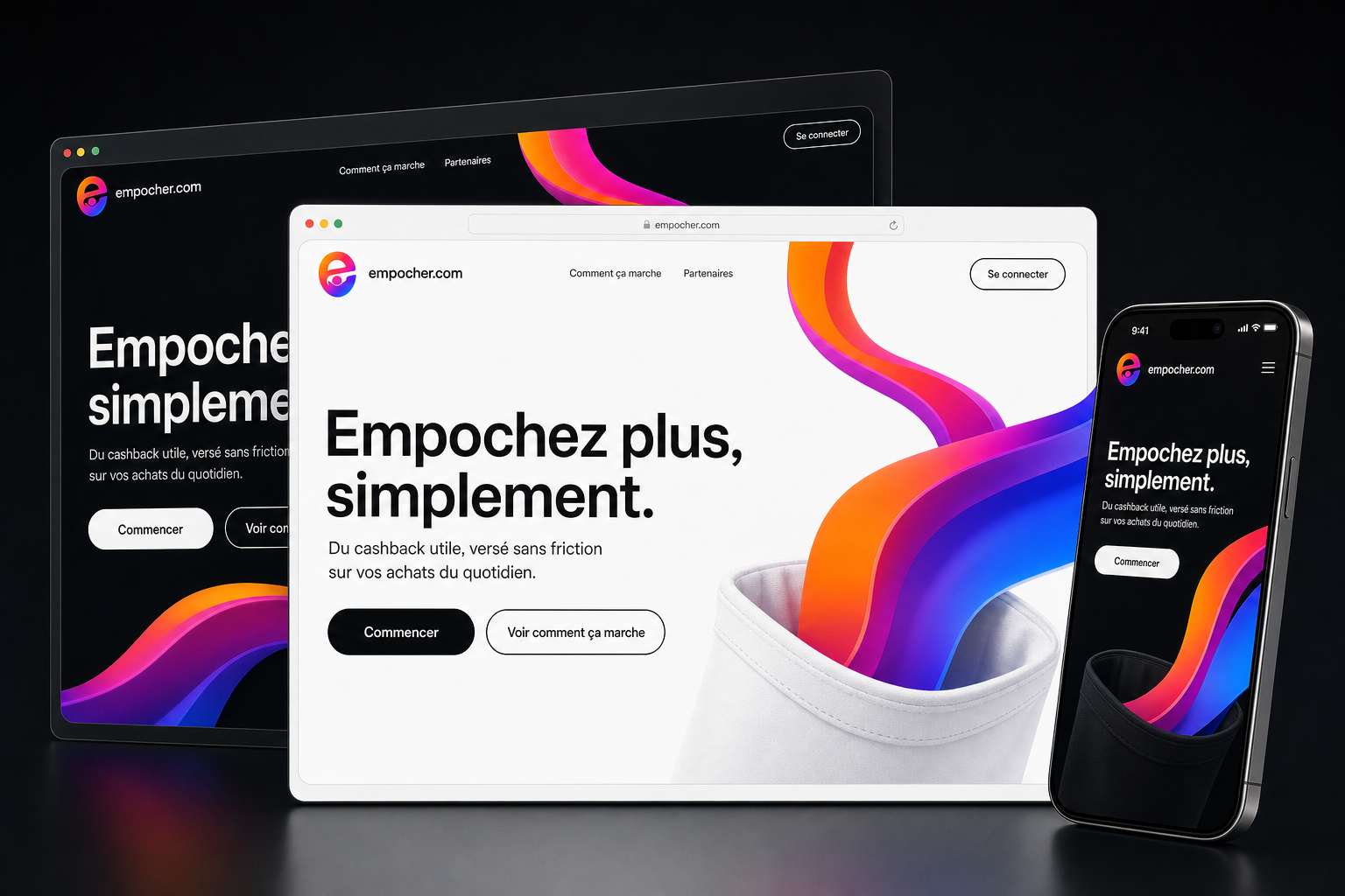 empocher.com website concept preview enlarged