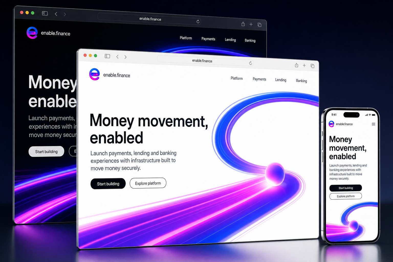 enable.finance website concept preview