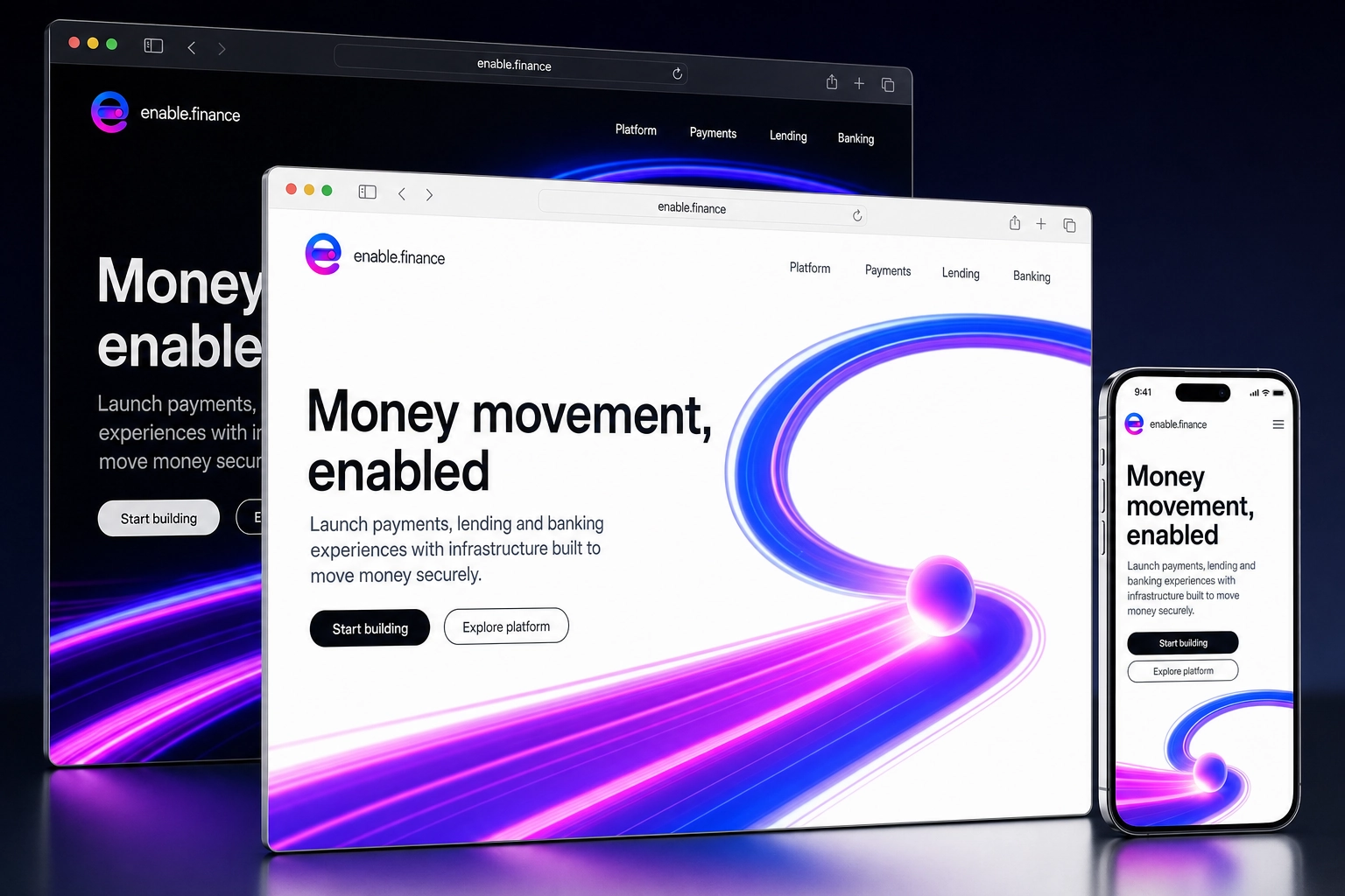 enable.finance website concept preview