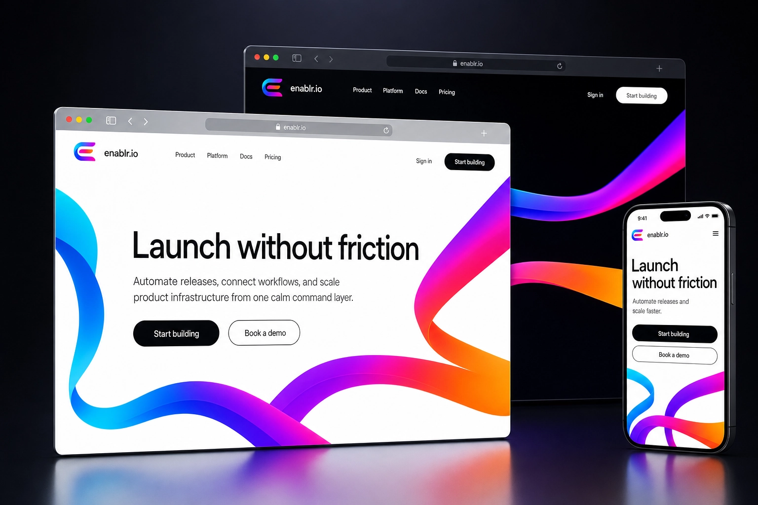 enablr.io website concept preview