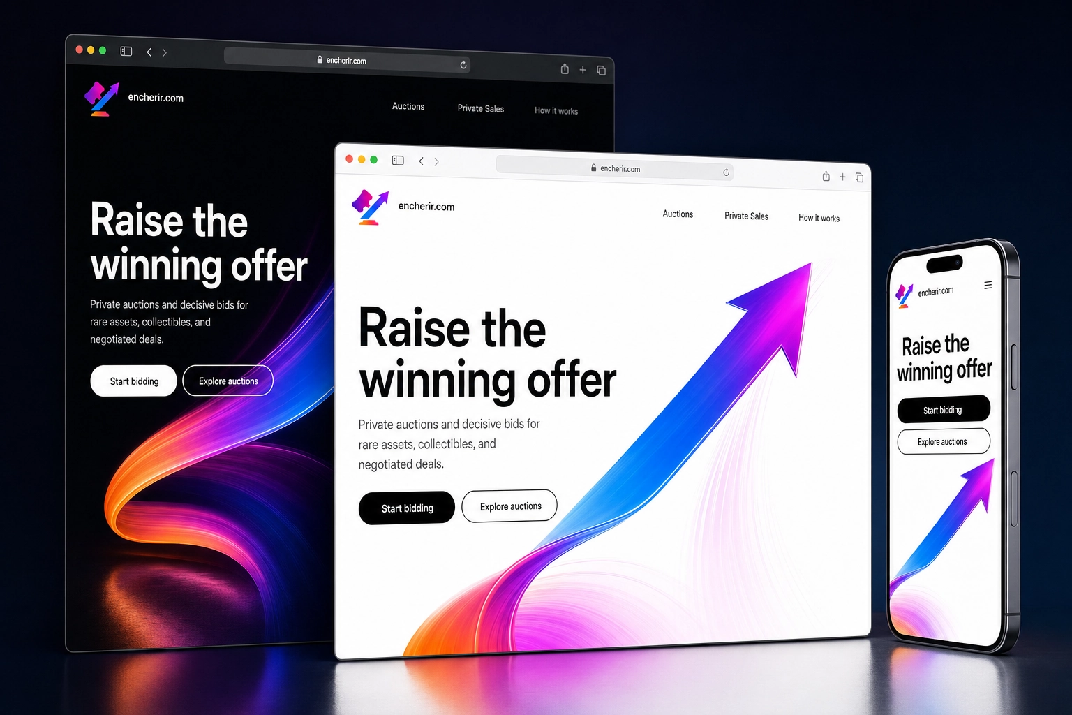 encherir.com website concept preview