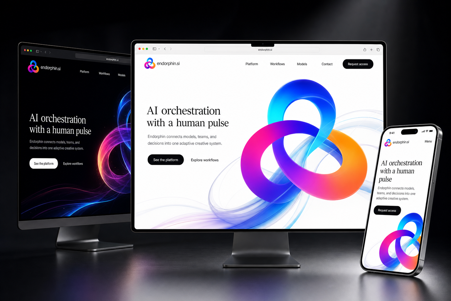 endorphin.si website concept preview enlarged