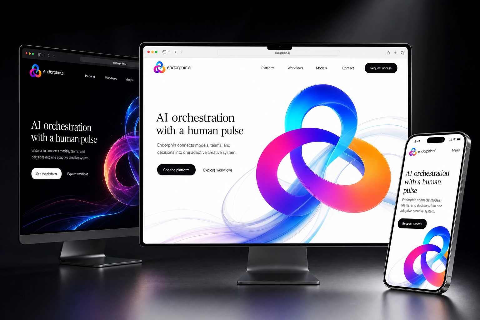 endorphin.si website concept preview