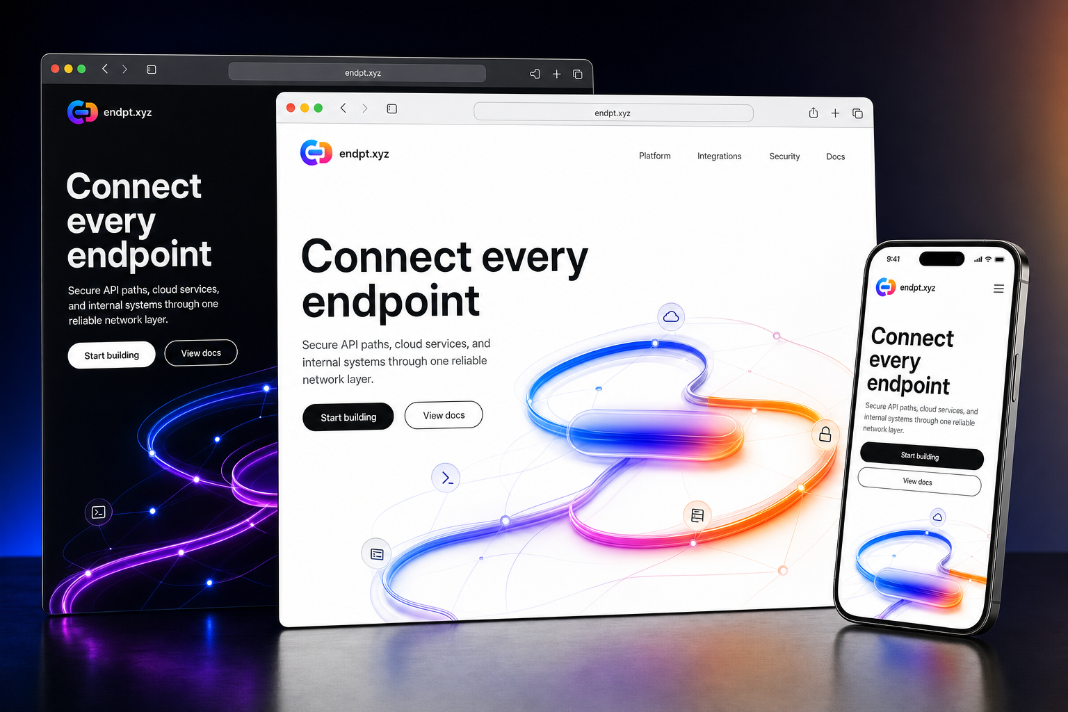 endpt.xyz website concept preview enlarged