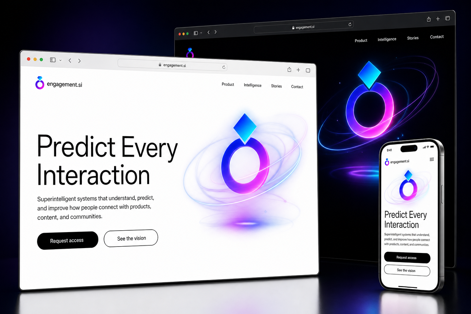 engagement.si website concept preview enlarged