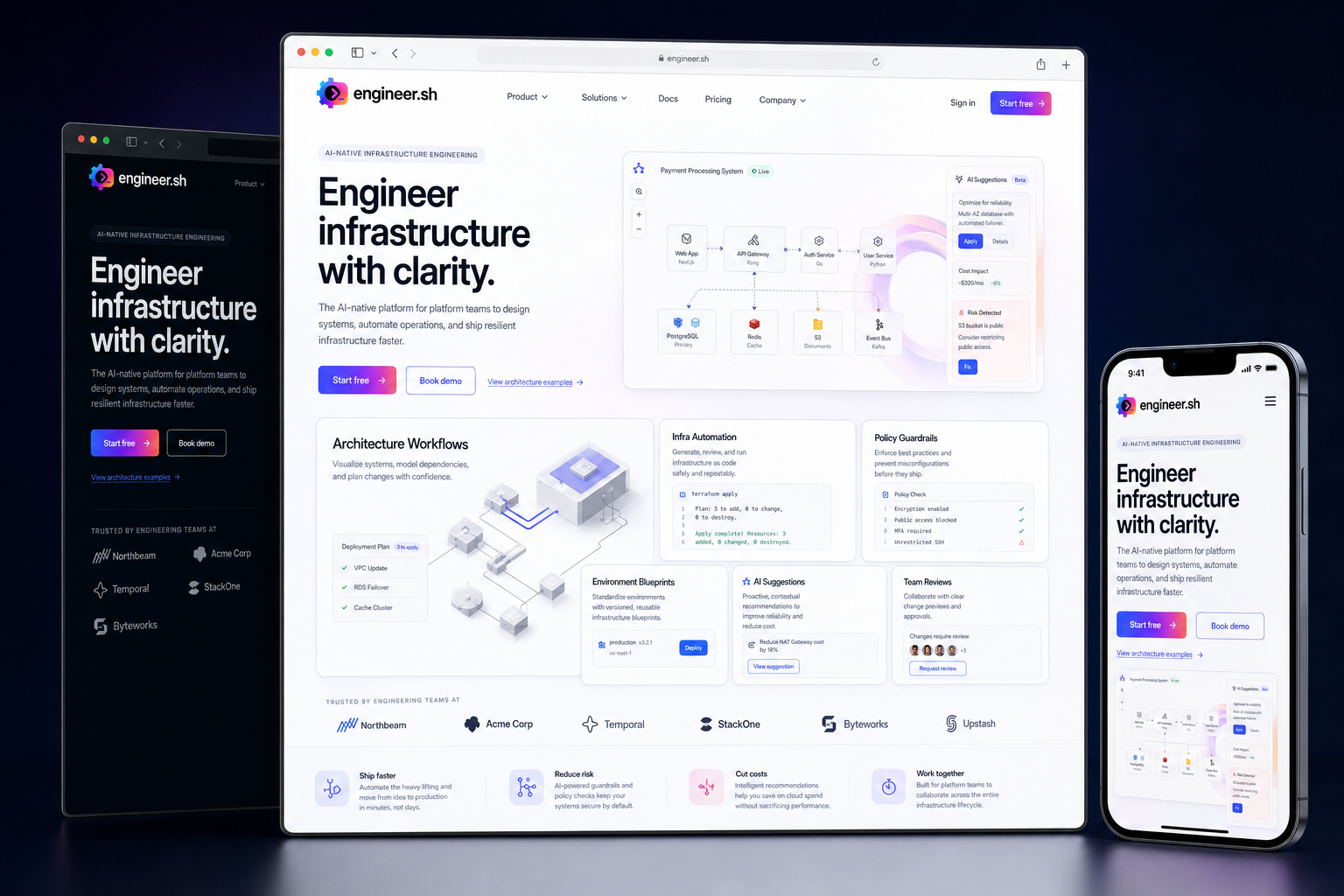 engineer.sh website concept preview