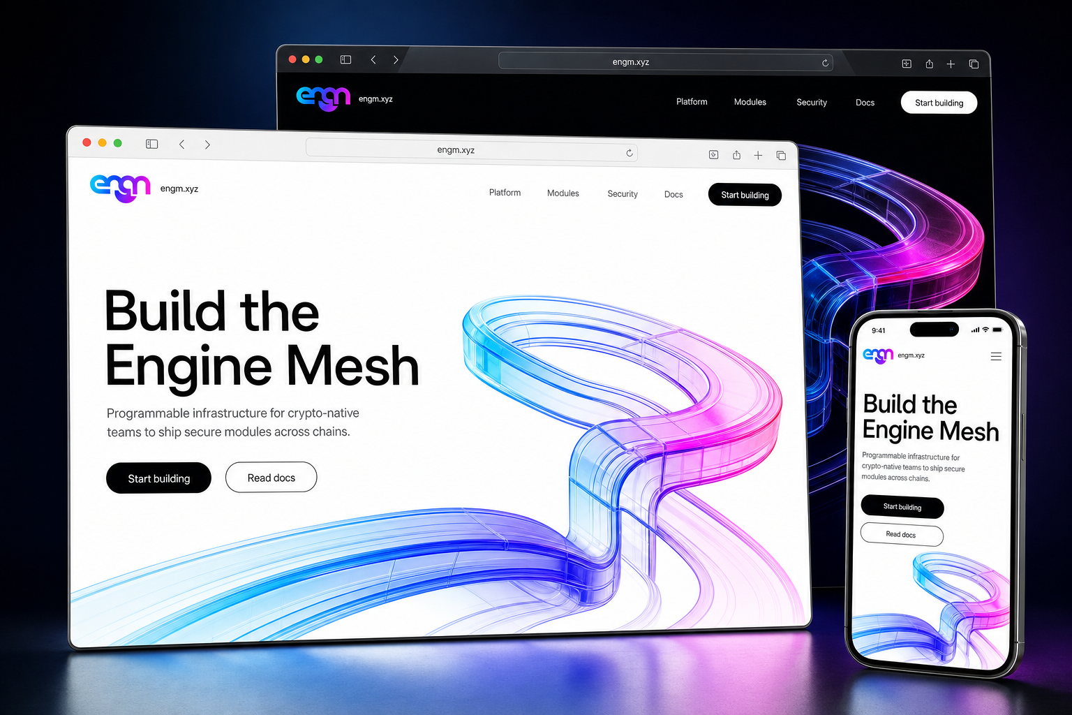 engm.xyz website concept preview enlarged