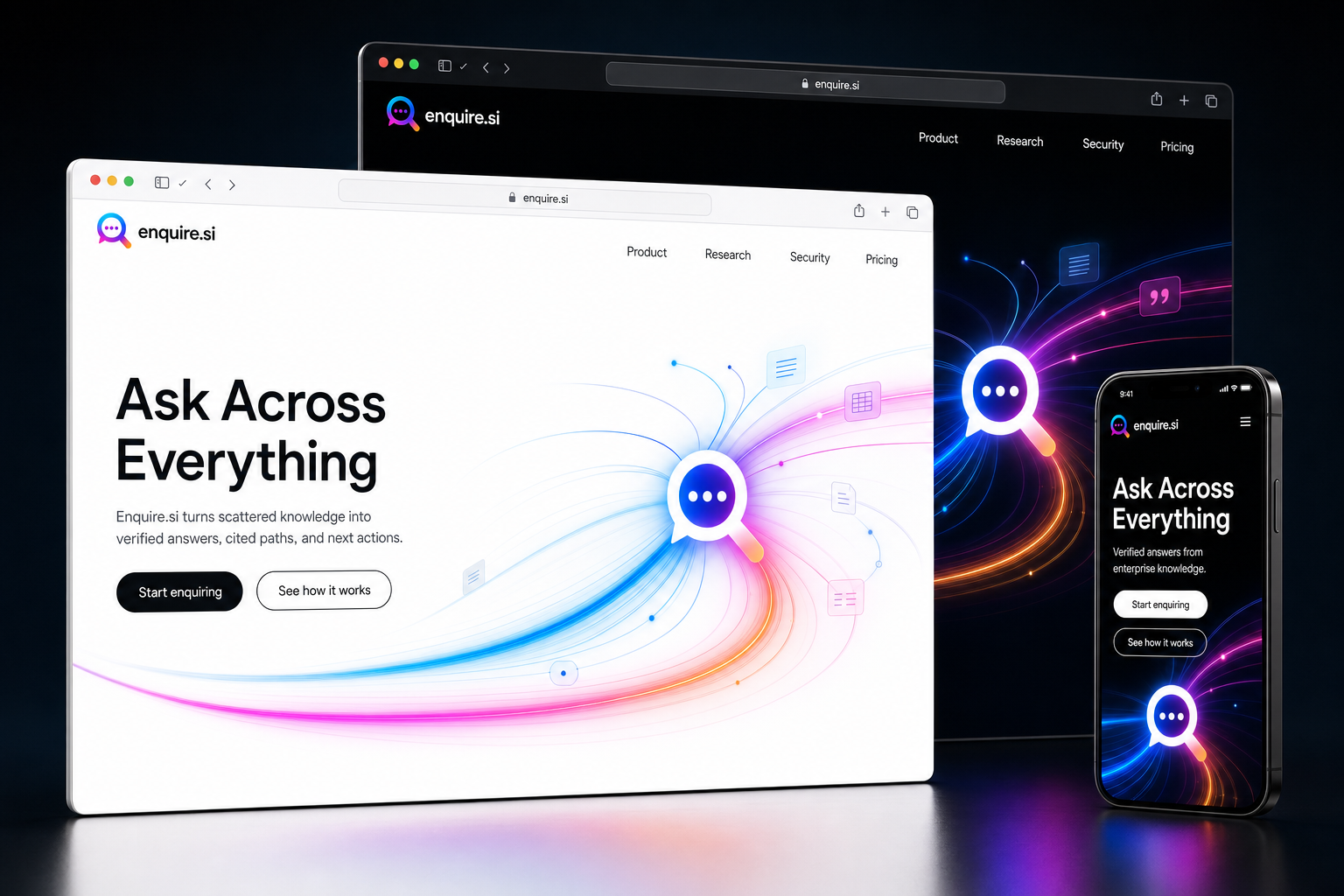 enquire.si website concept preview