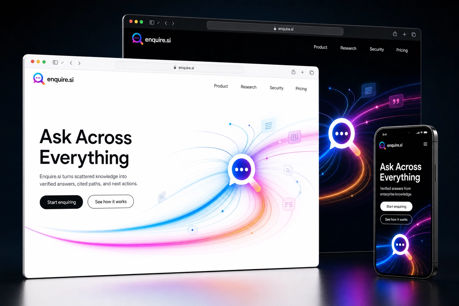 enquire.si website concept preview
