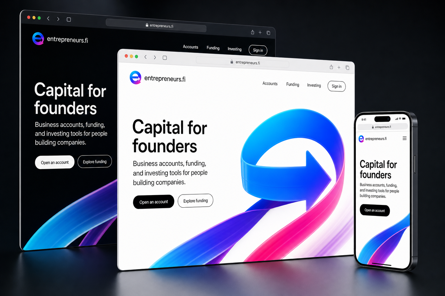 entrepreneurs.fi website concept preview enlarged