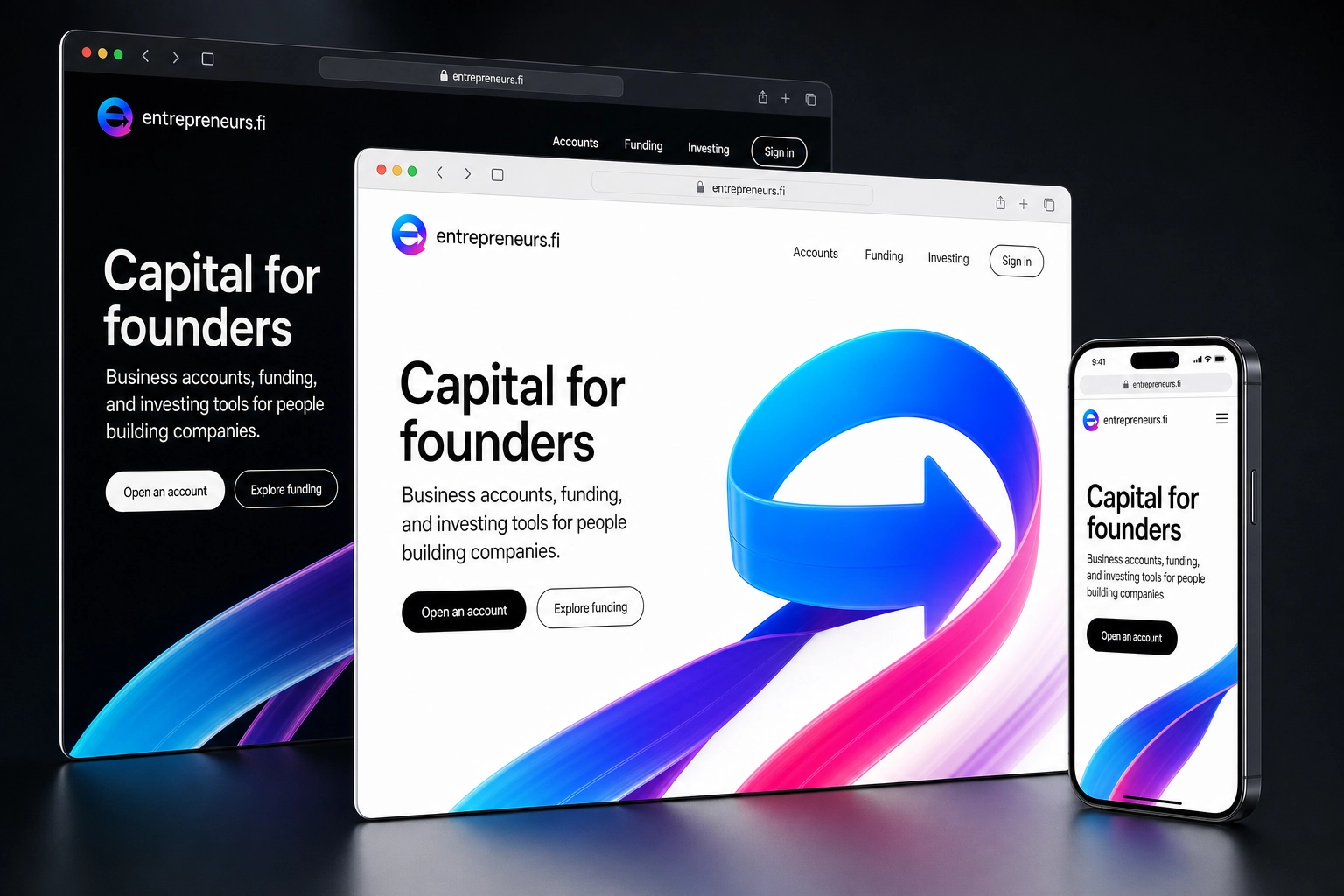 entrepreneurs.fi website concept preview