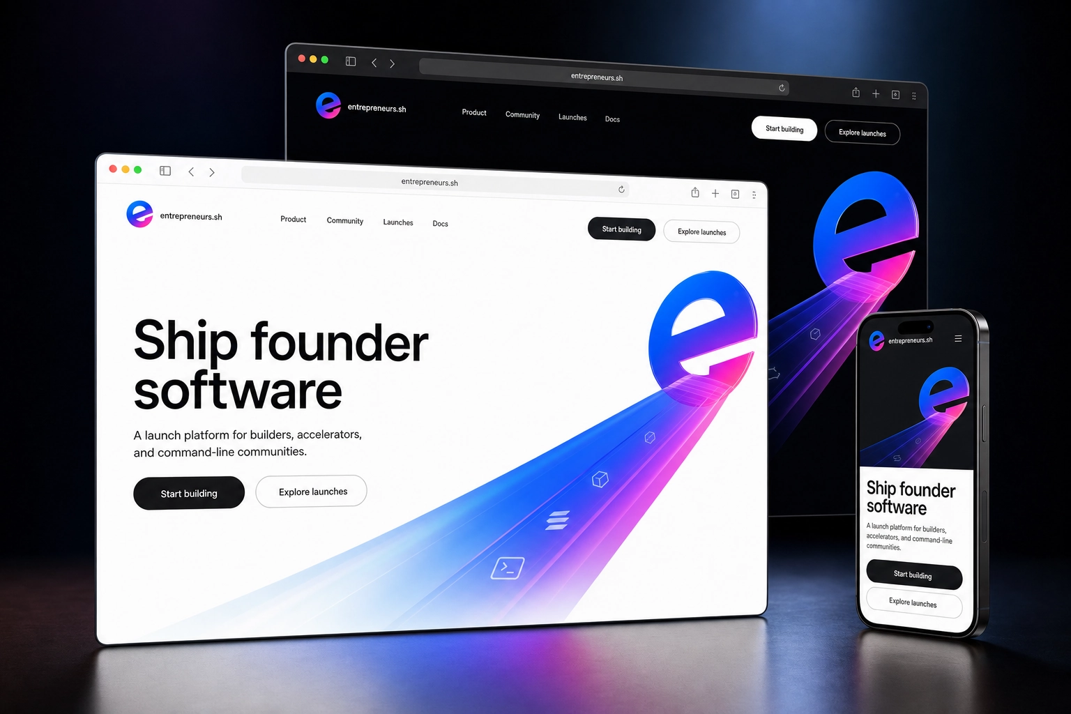 entrepreneurs.sh website concept preview