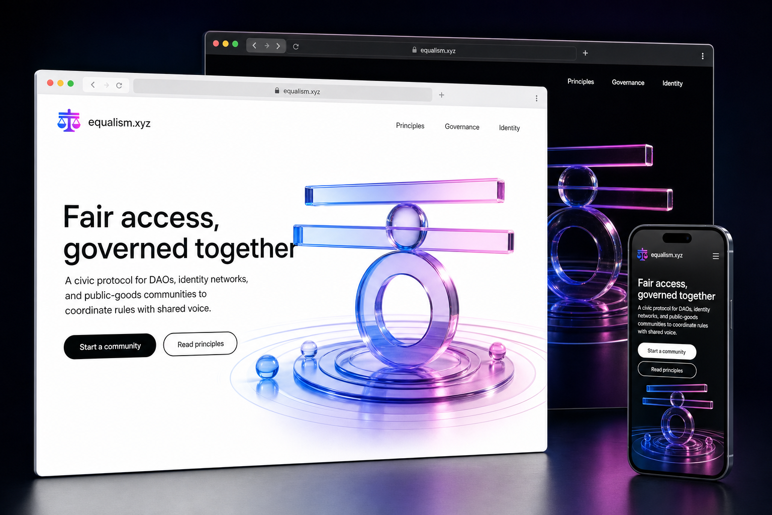 equalism.xyz website concept preview enlarged