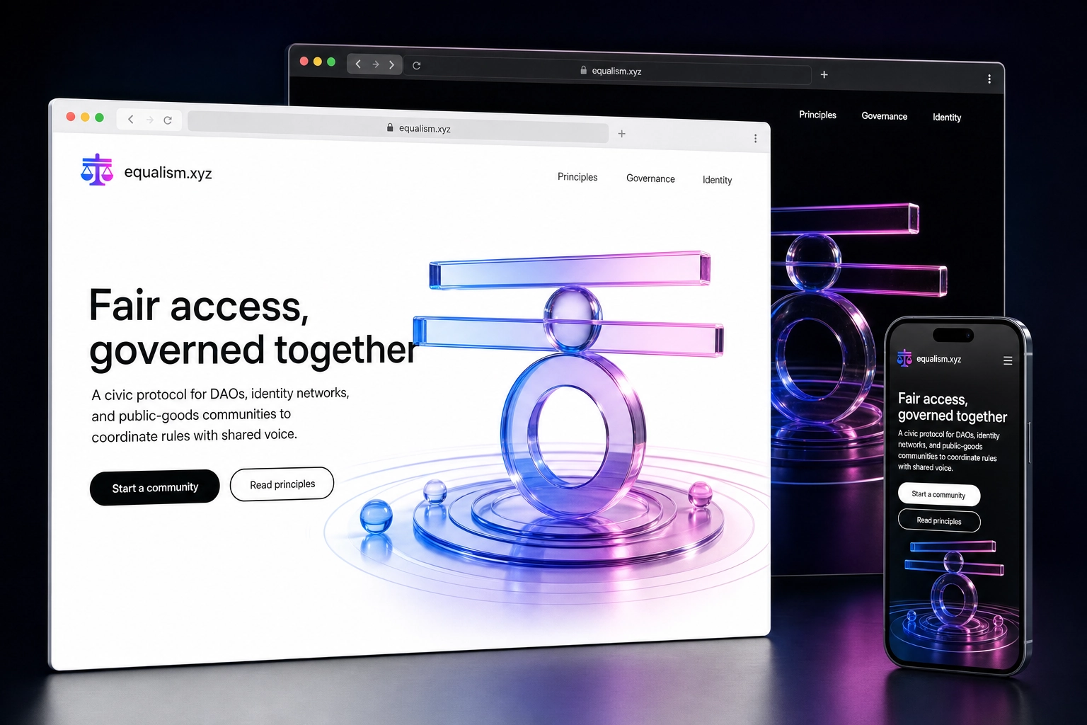 equalism.xyz website concept preview