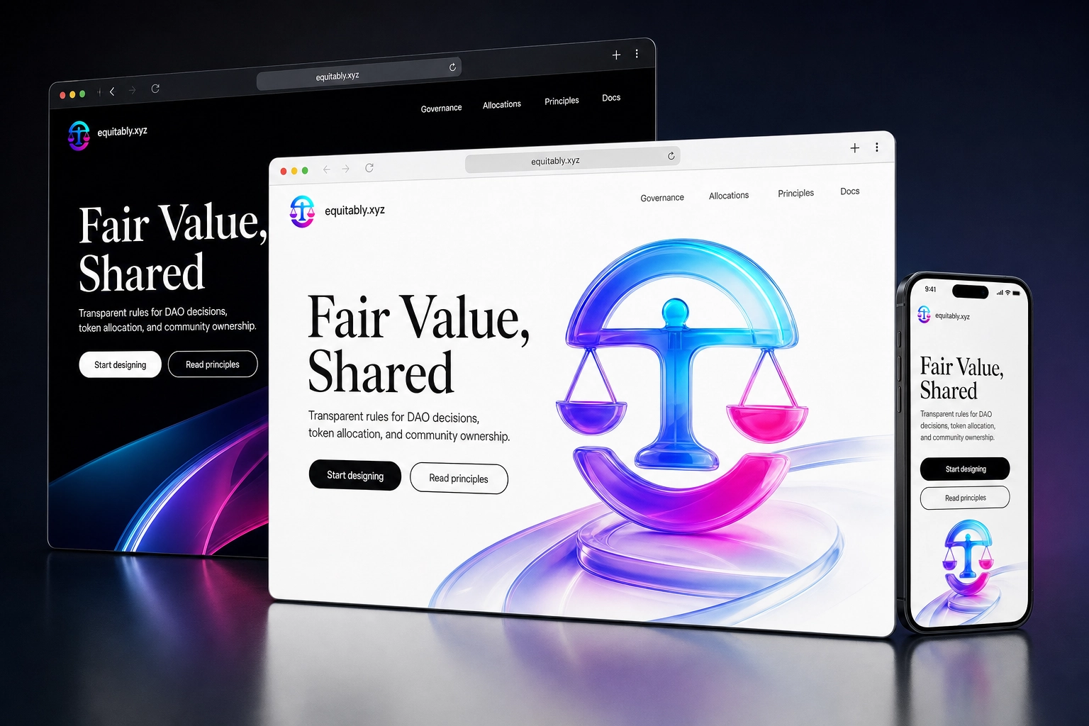 equitably.xyz website concept preview