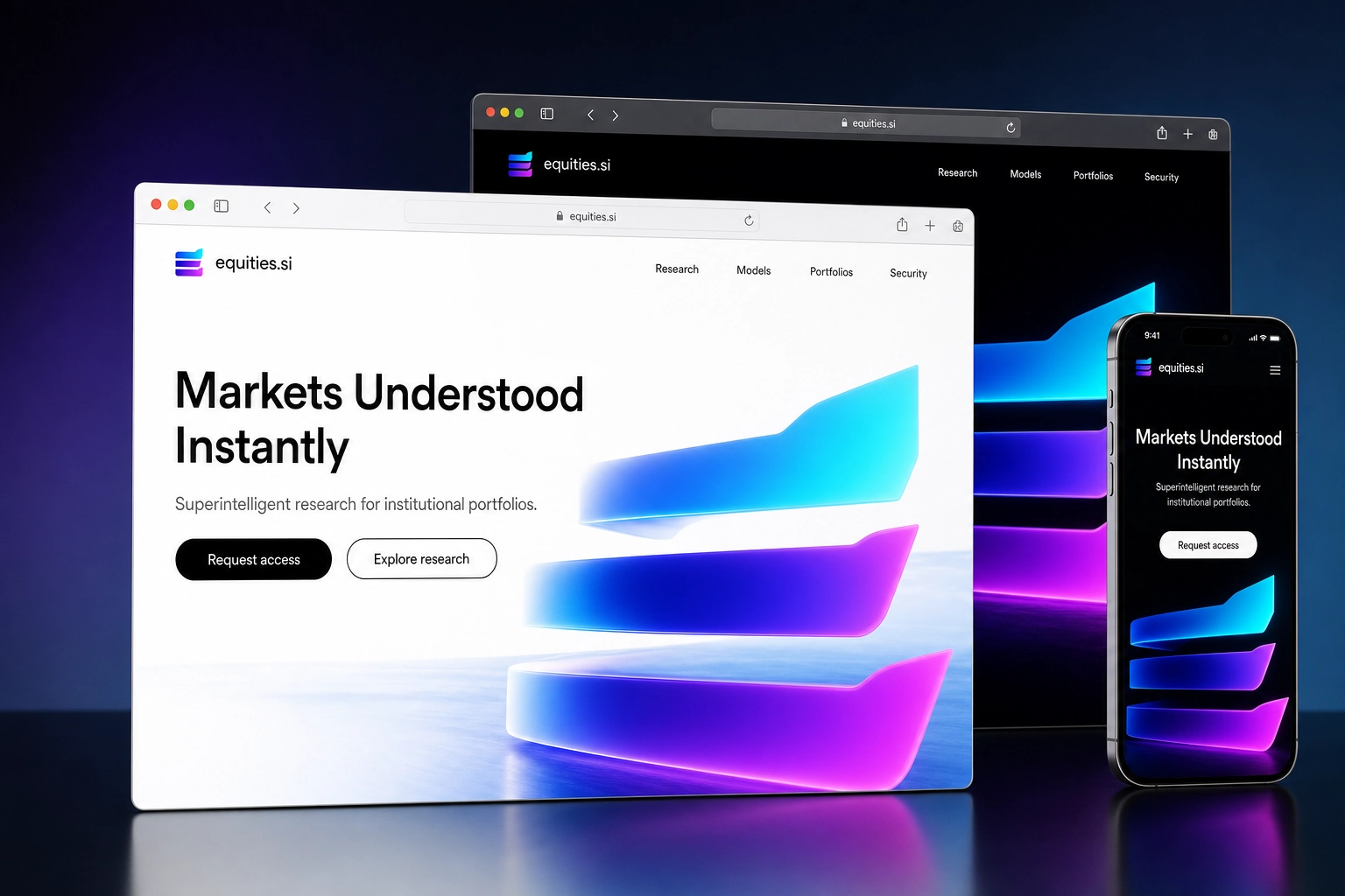 equities.si website concept preview