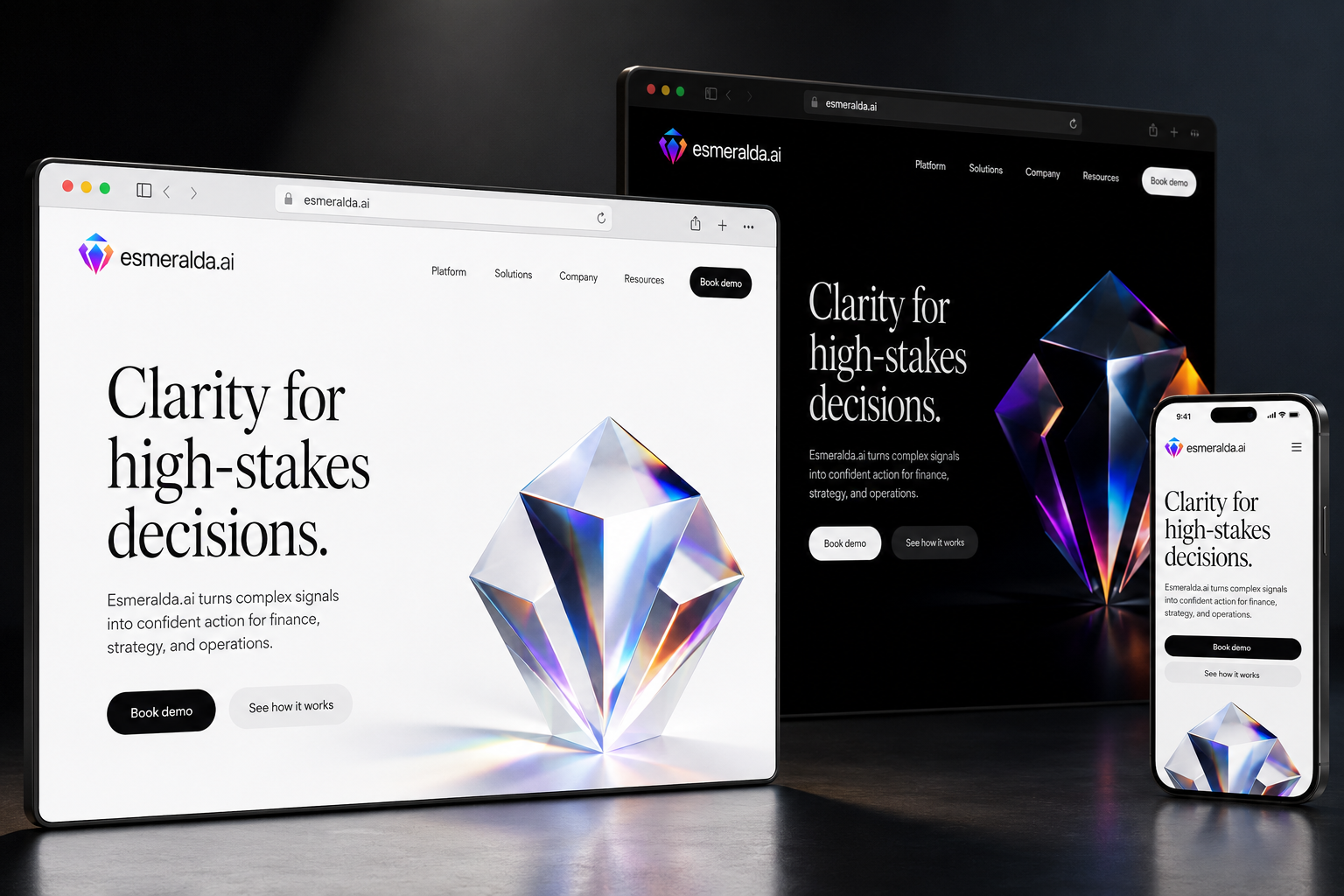 esmeralda.ai website concept preview