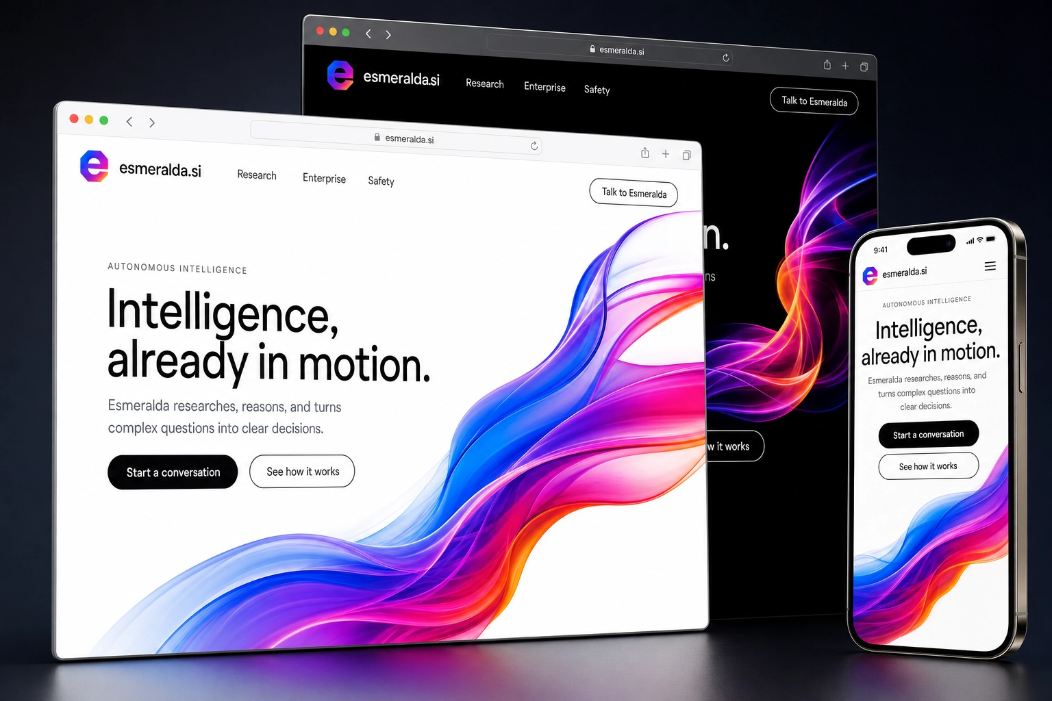 esmeralda.si website concept preview