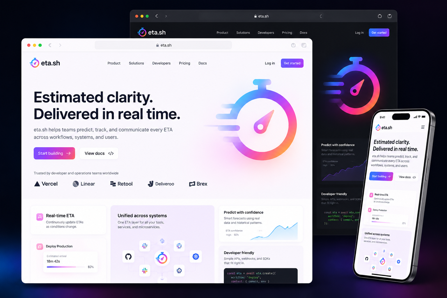 eta.sh website concept preview