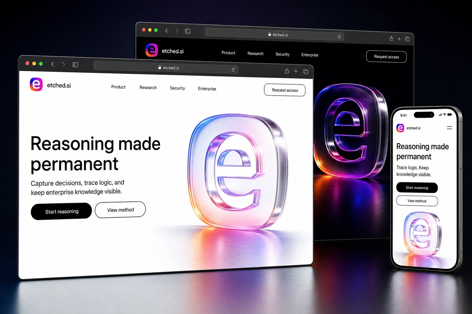 etched.si website concept preview
