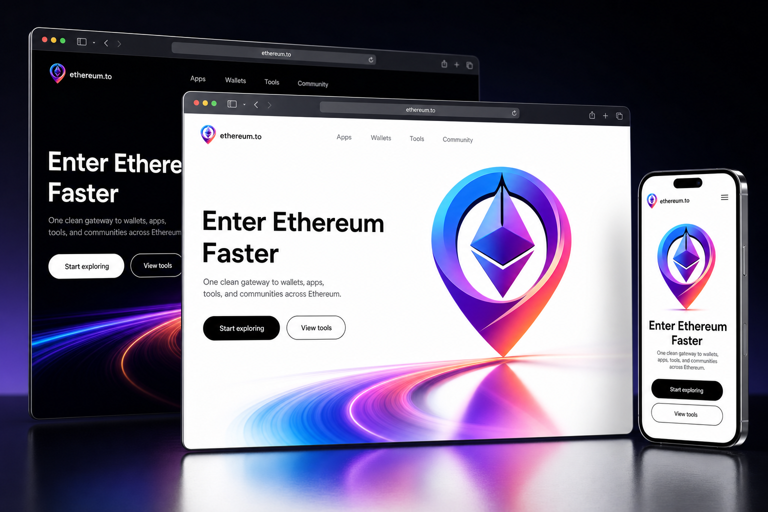 ethereum.to website concept preview