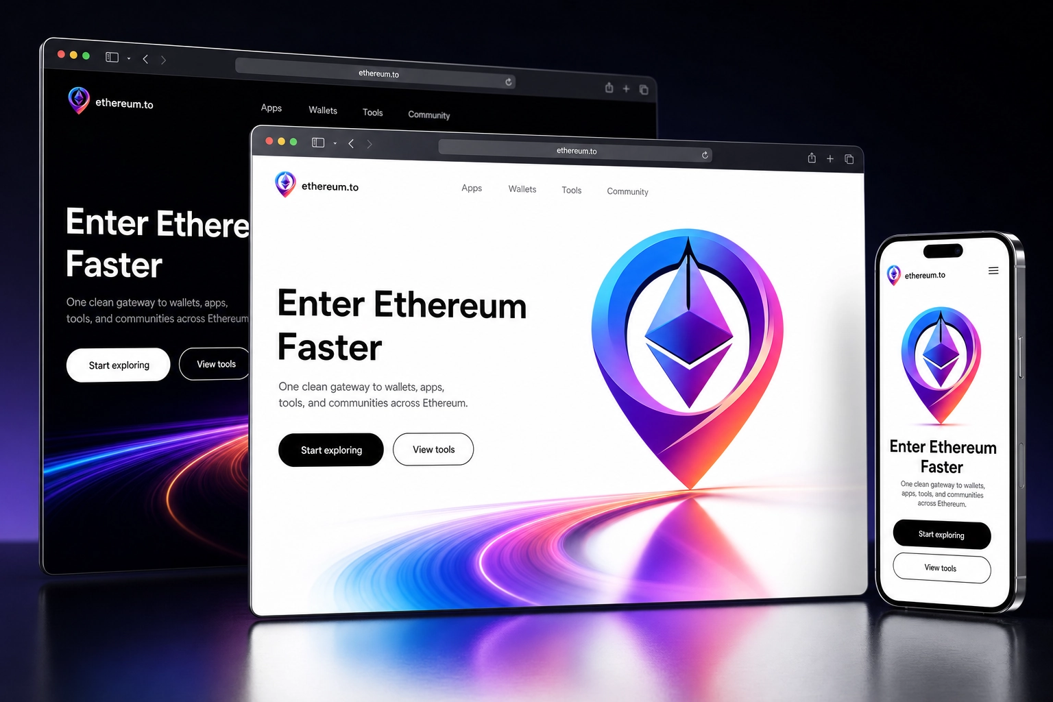 ethereum.to website concept preview