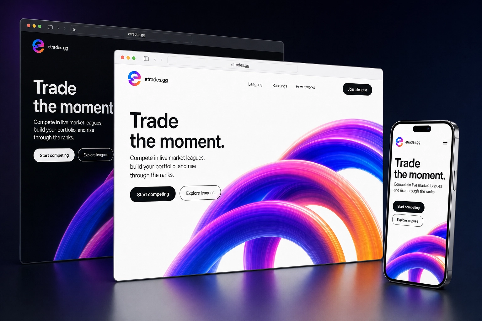 etrades.gg website concept preview