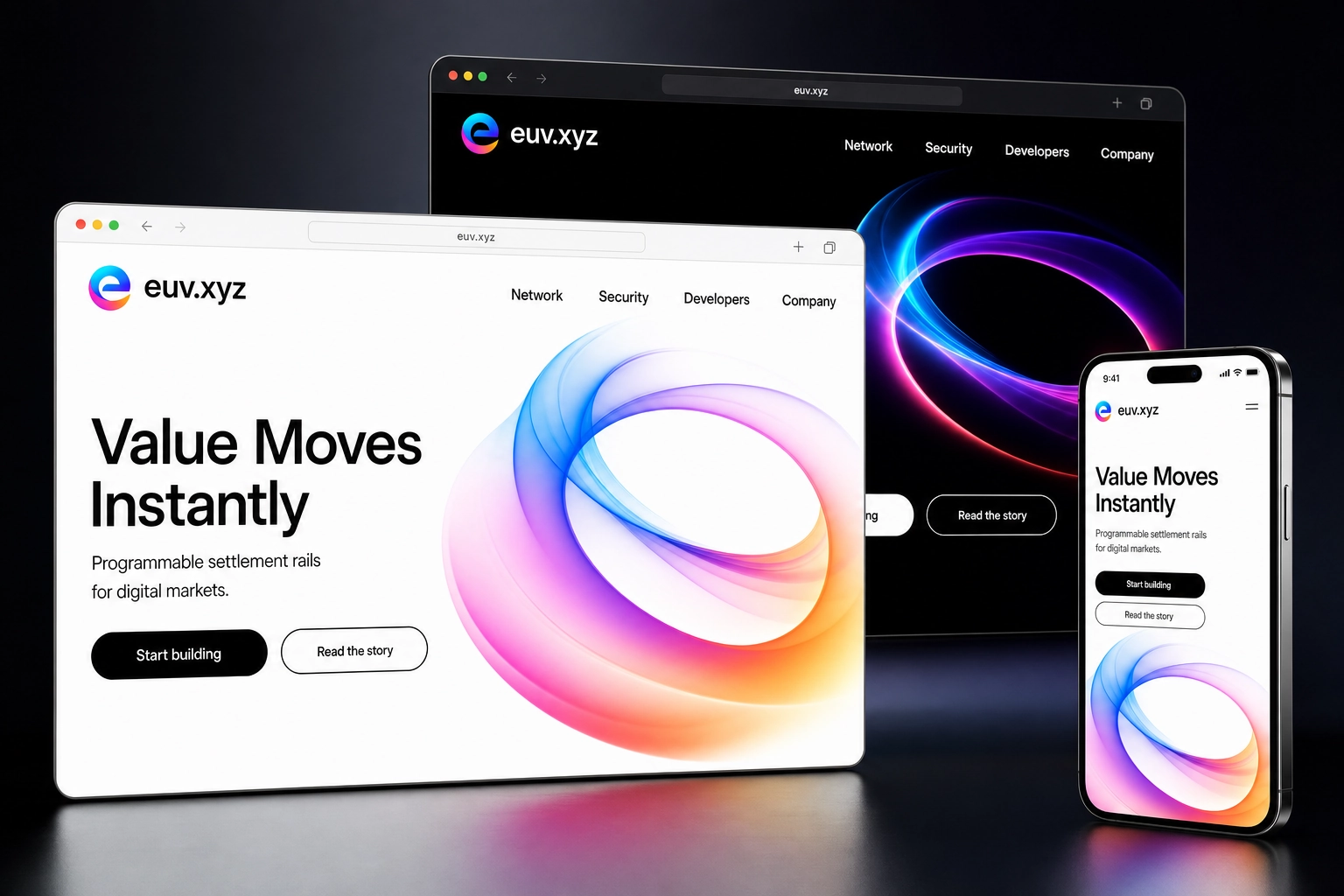 euv.xyz website concept preview