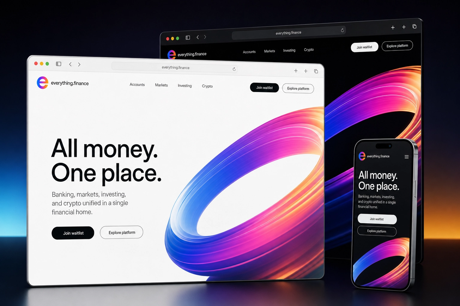 everything.finance website concept preview