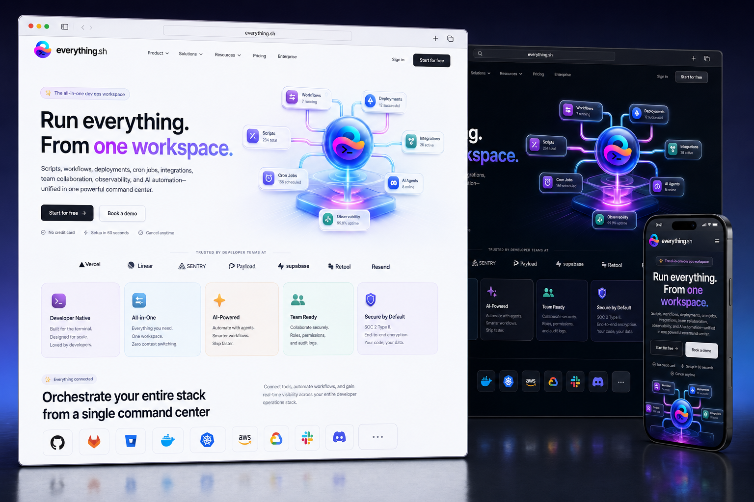 everything.sh website concept preview