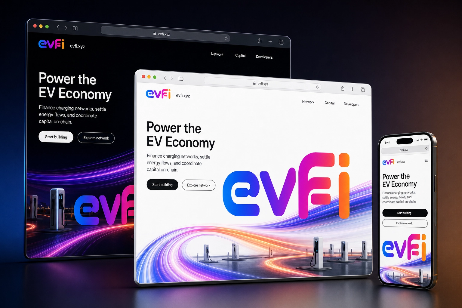 evfi.xyz website concept preview