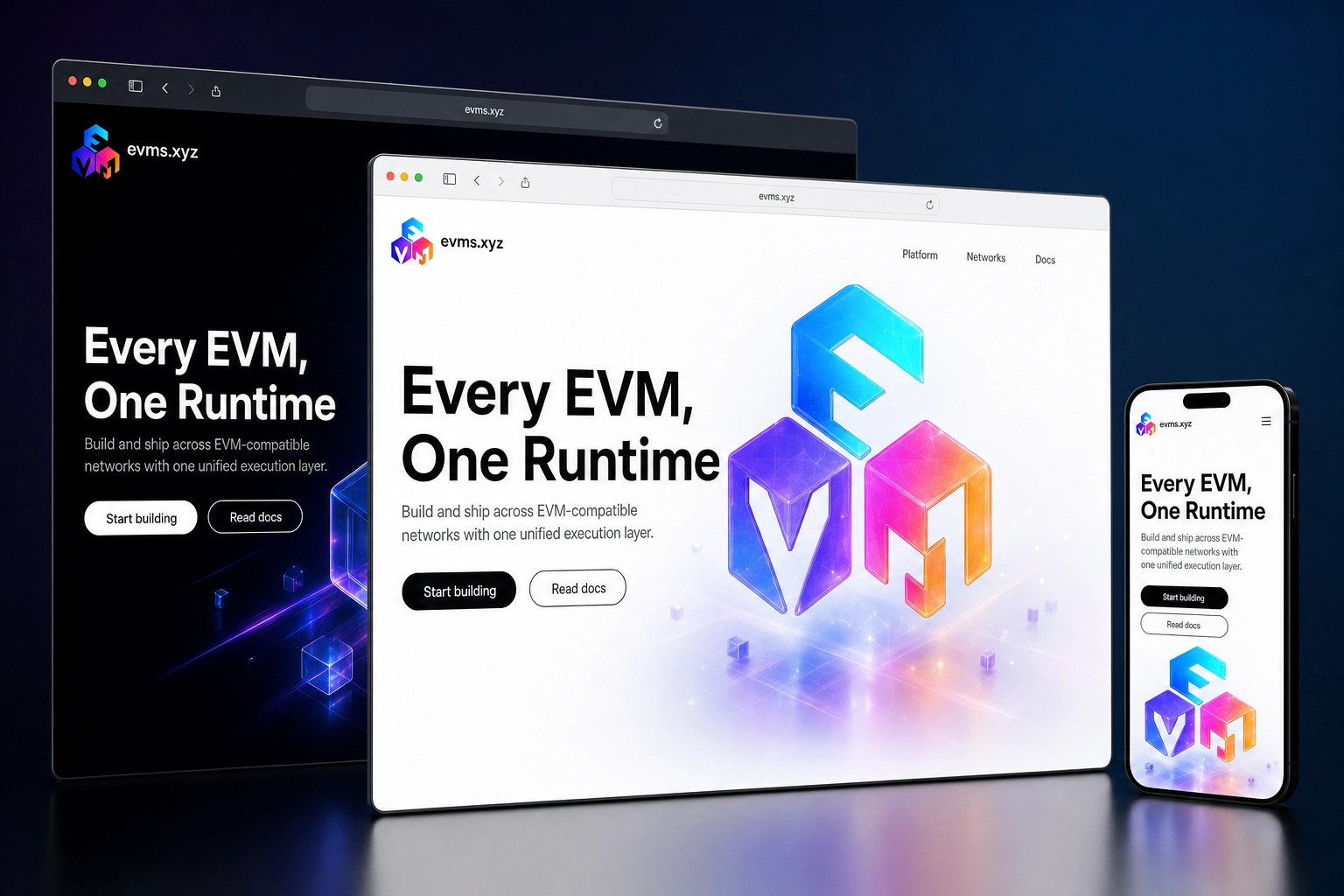 evms.xyz website concept preview