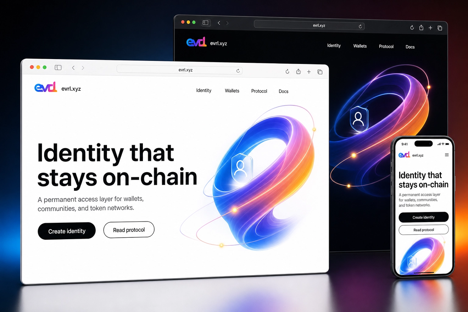 evrl.xyz website concept preview