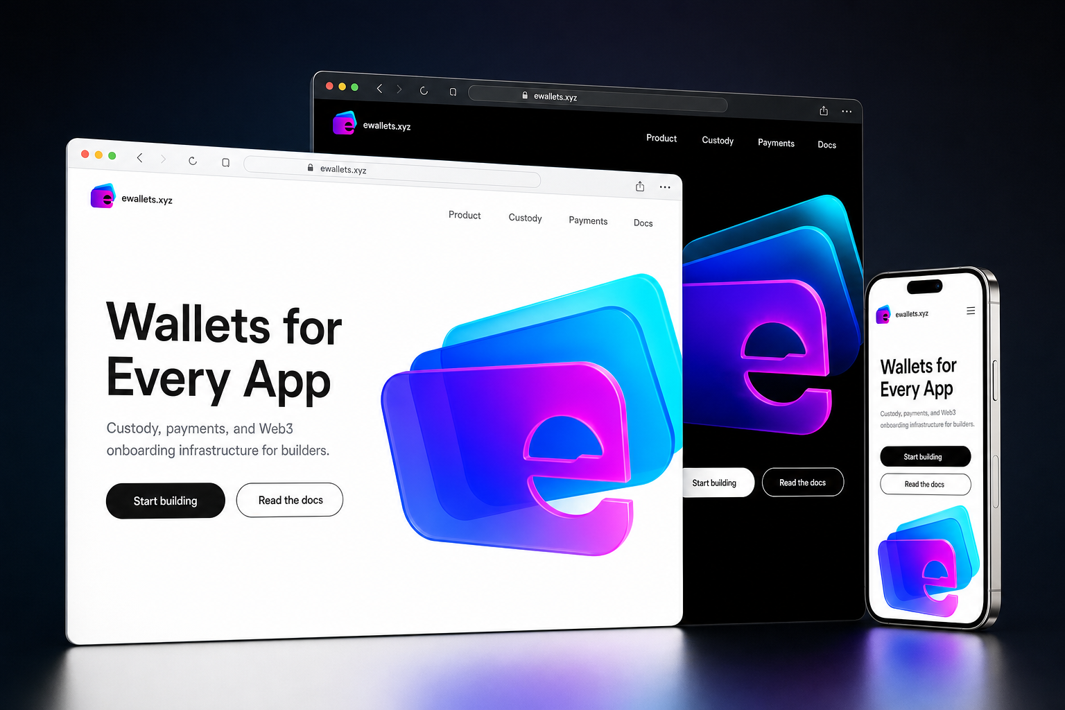ewallets.xyz website concept preview enlarged