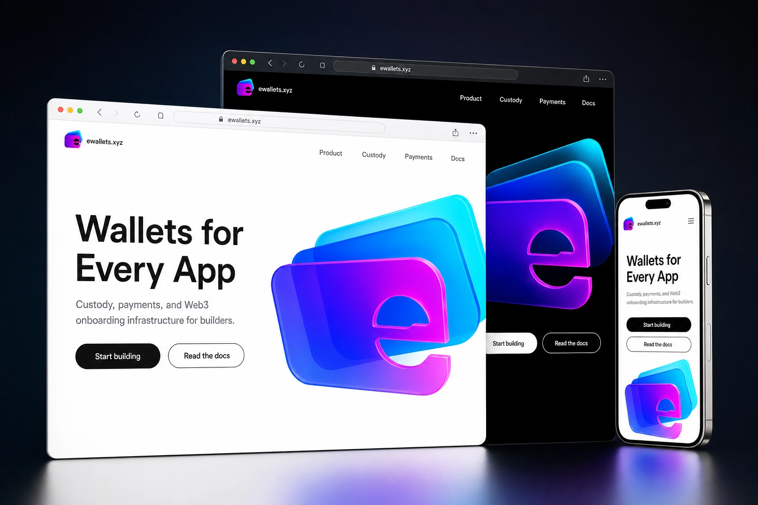 ewallets.xyz website concept preview
