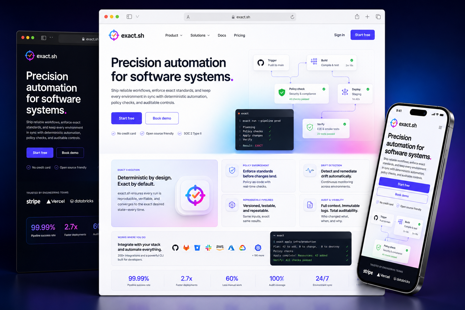 exact.sh website concept preview