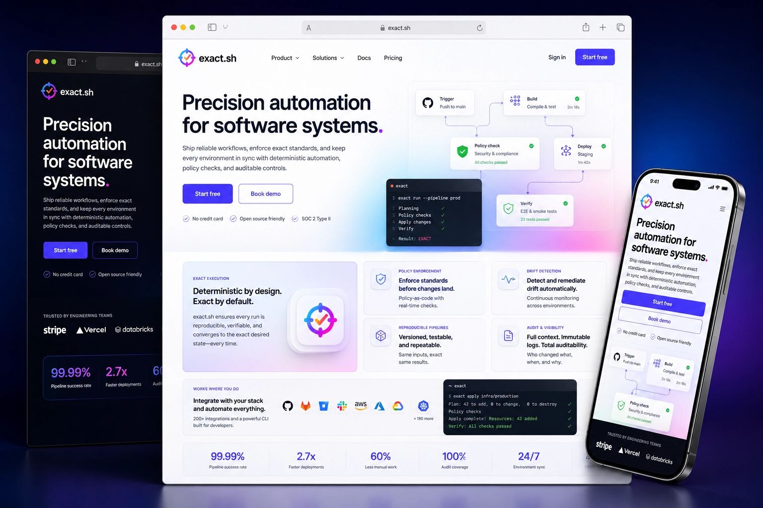 exact.sh website concept preview