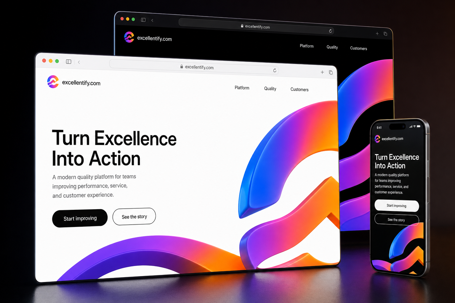 excellentify.com website concept preview enlarged