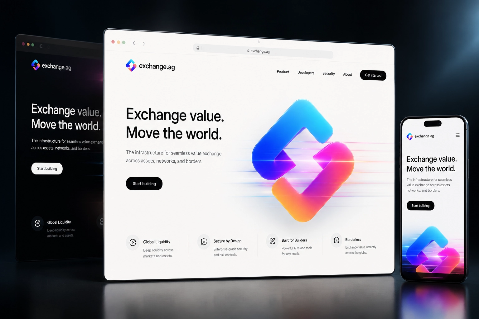 exchange.ag website concept preview