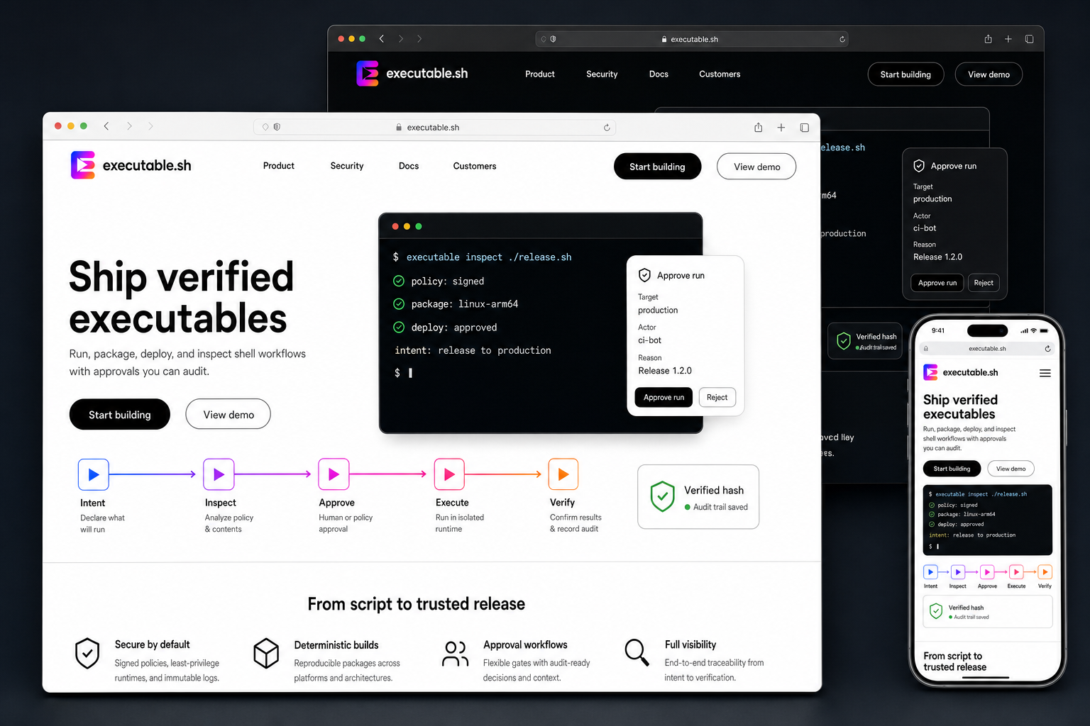 executable.sh website concept preview