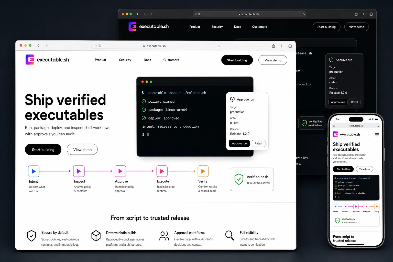 executable.sh website concept preview