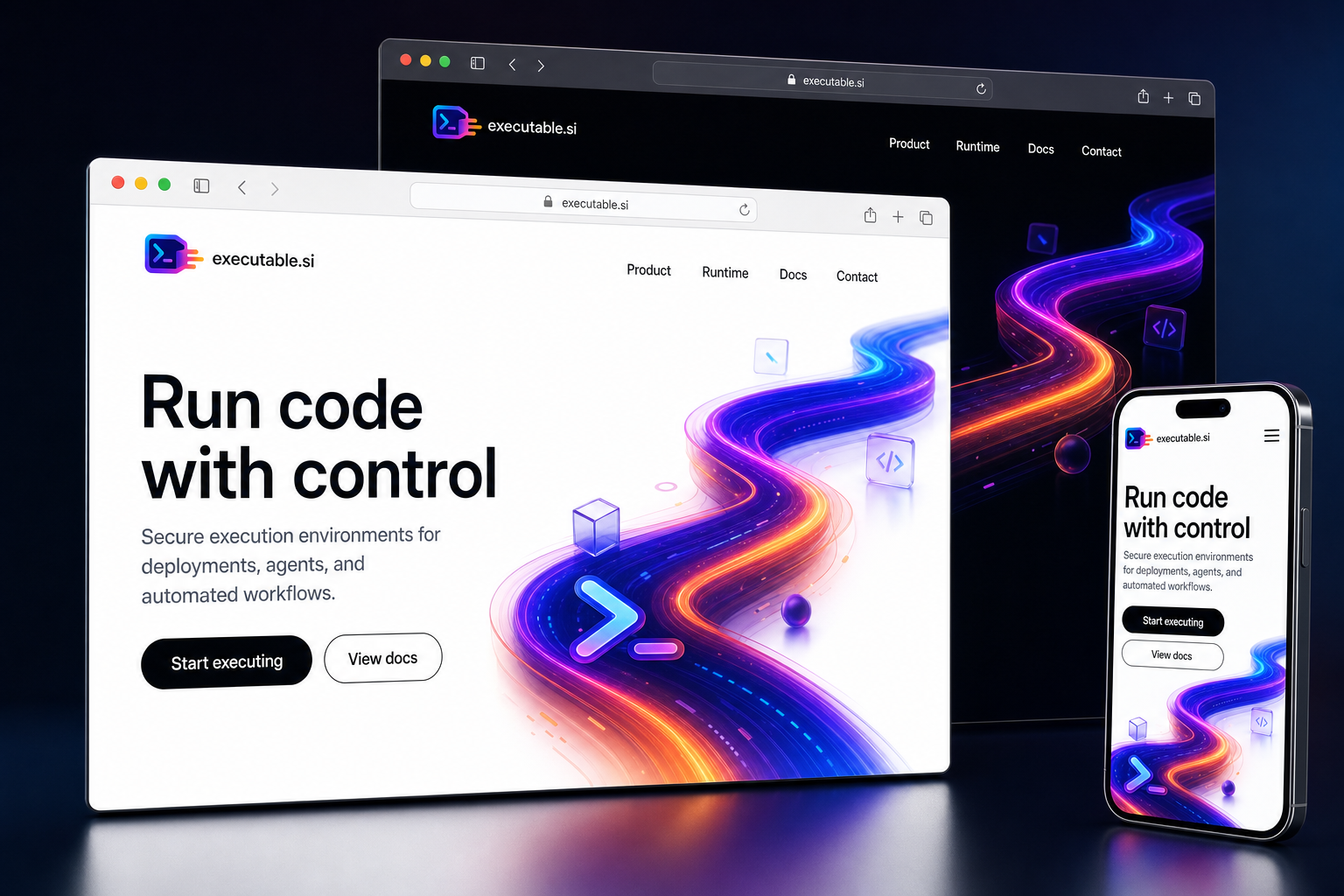 executable.si website concept preview