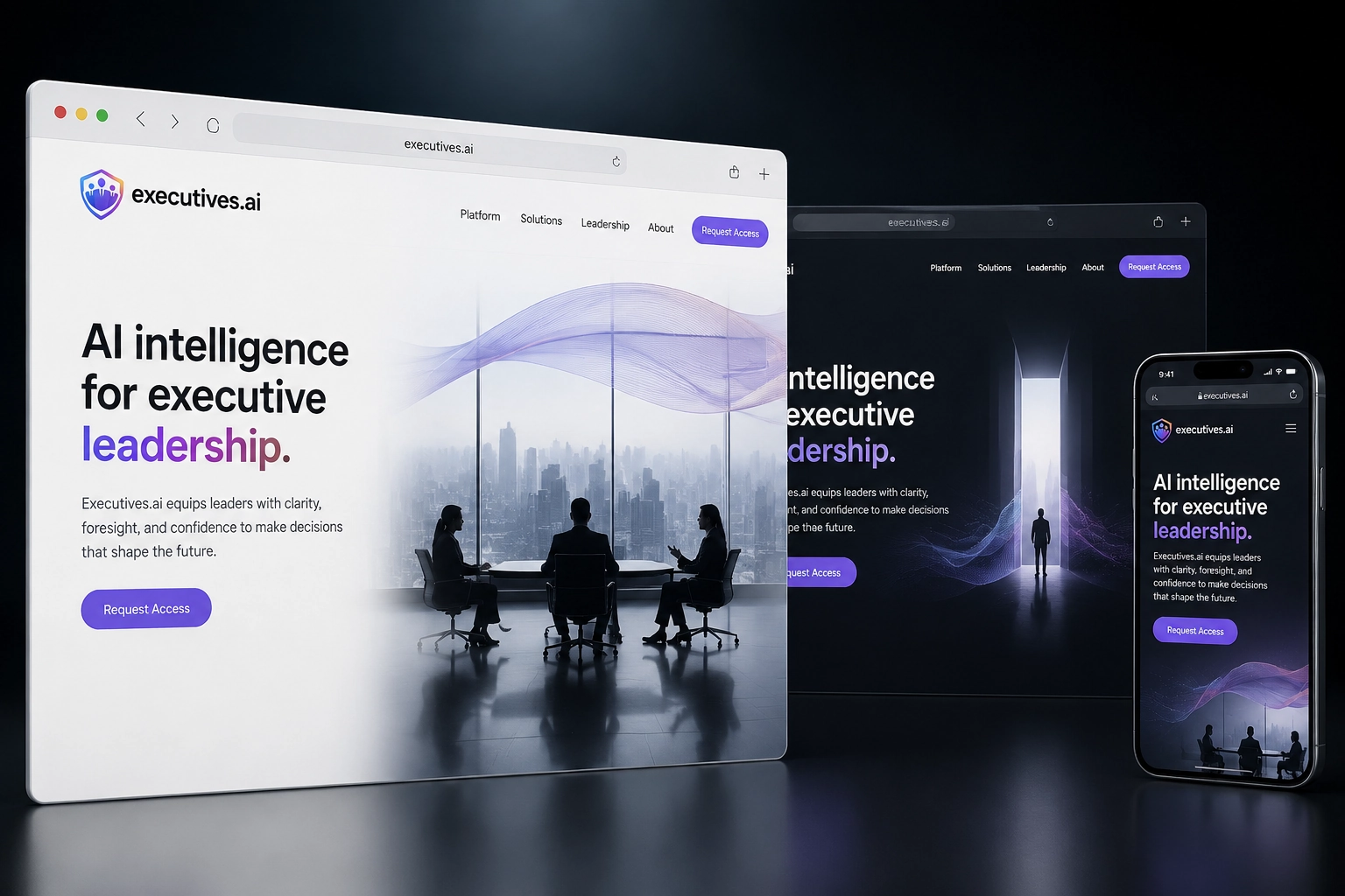 executives.ai website concept preview