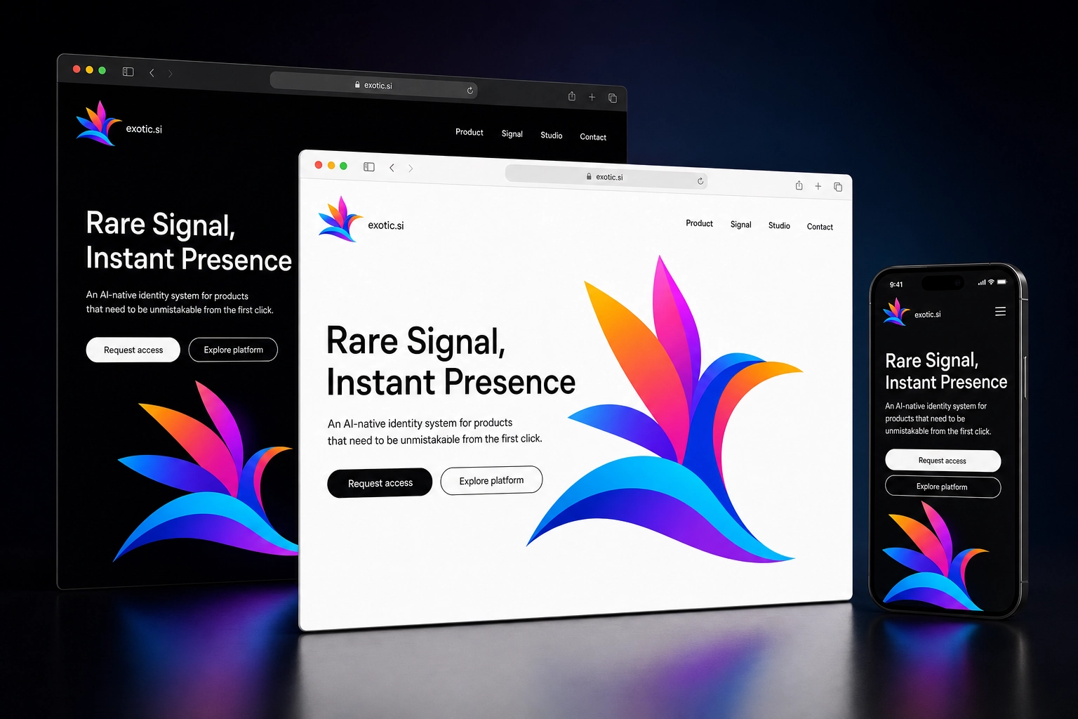 exotic.si website concept preview