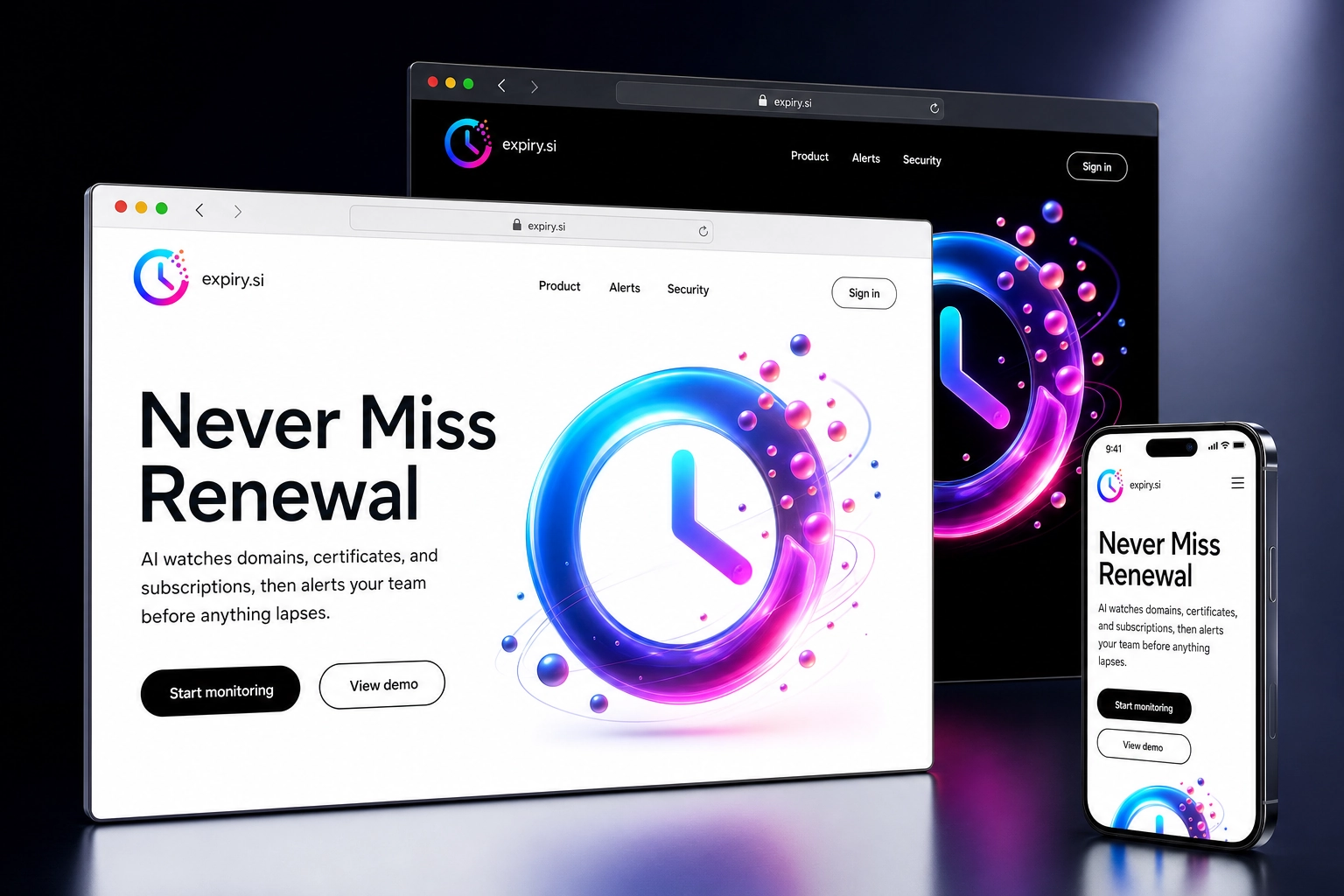expiry.si website concept preview
