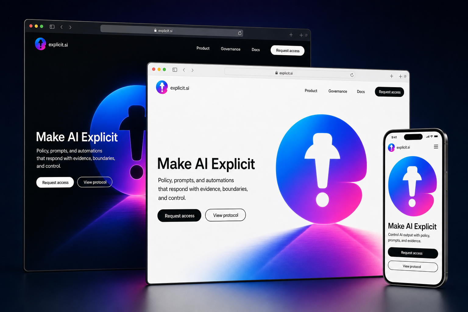 explicit.si website concept preview enlarged