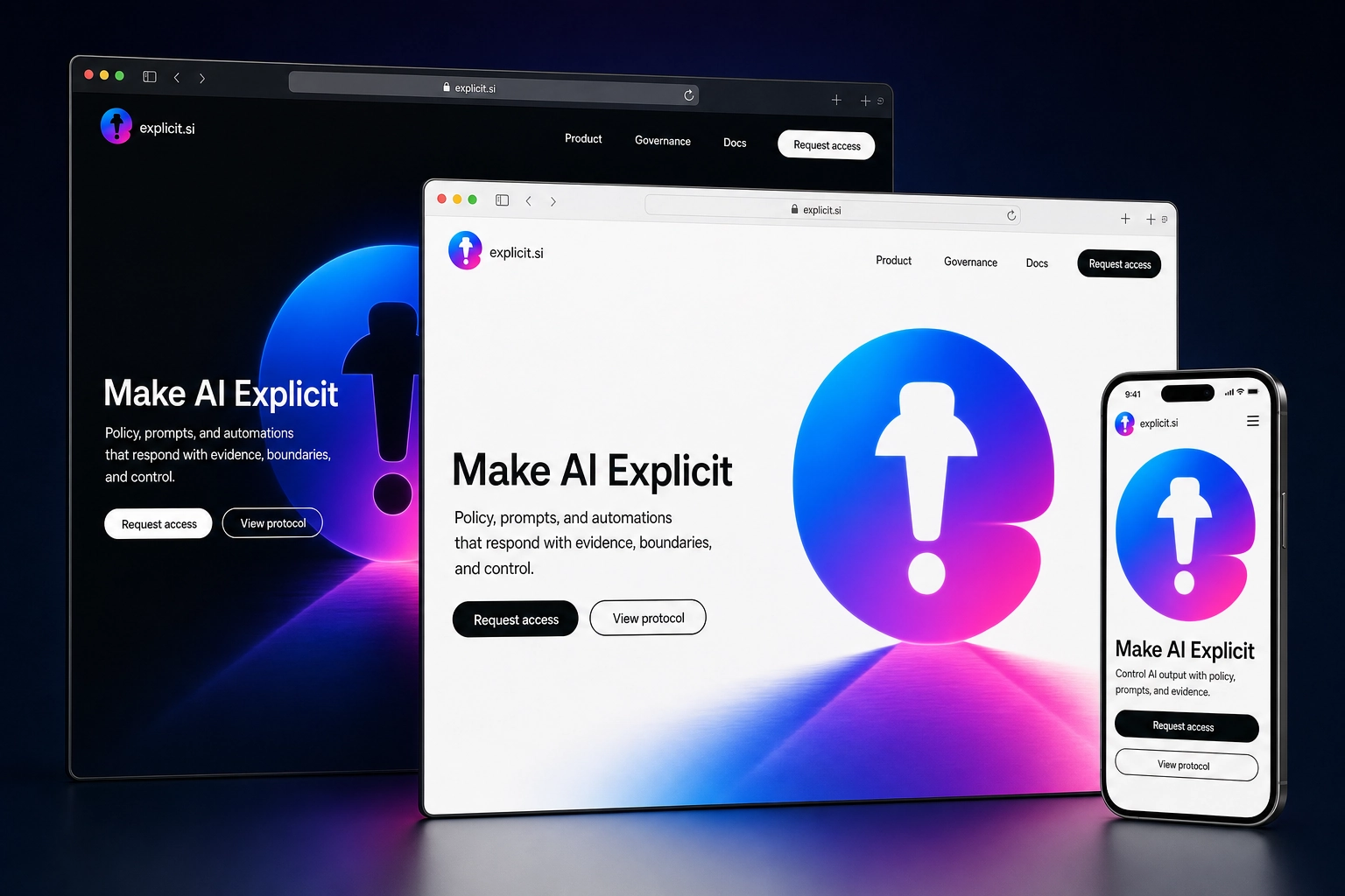 explicit.si website concept preview