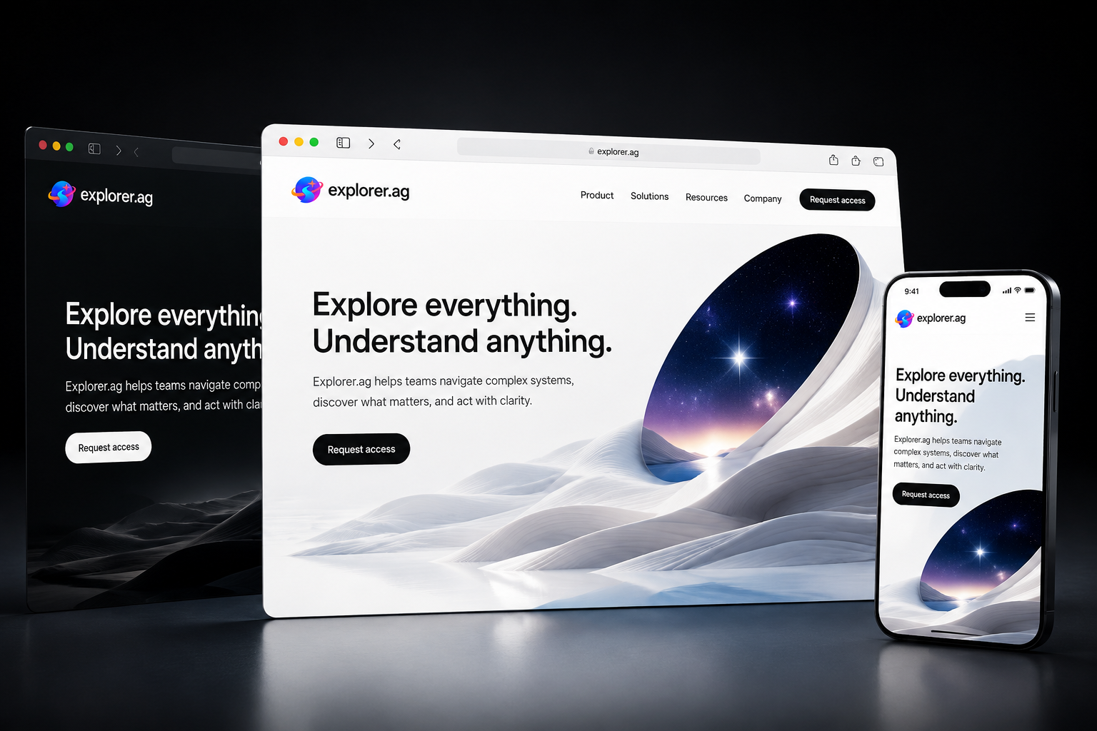 explorer.ag website concept preview