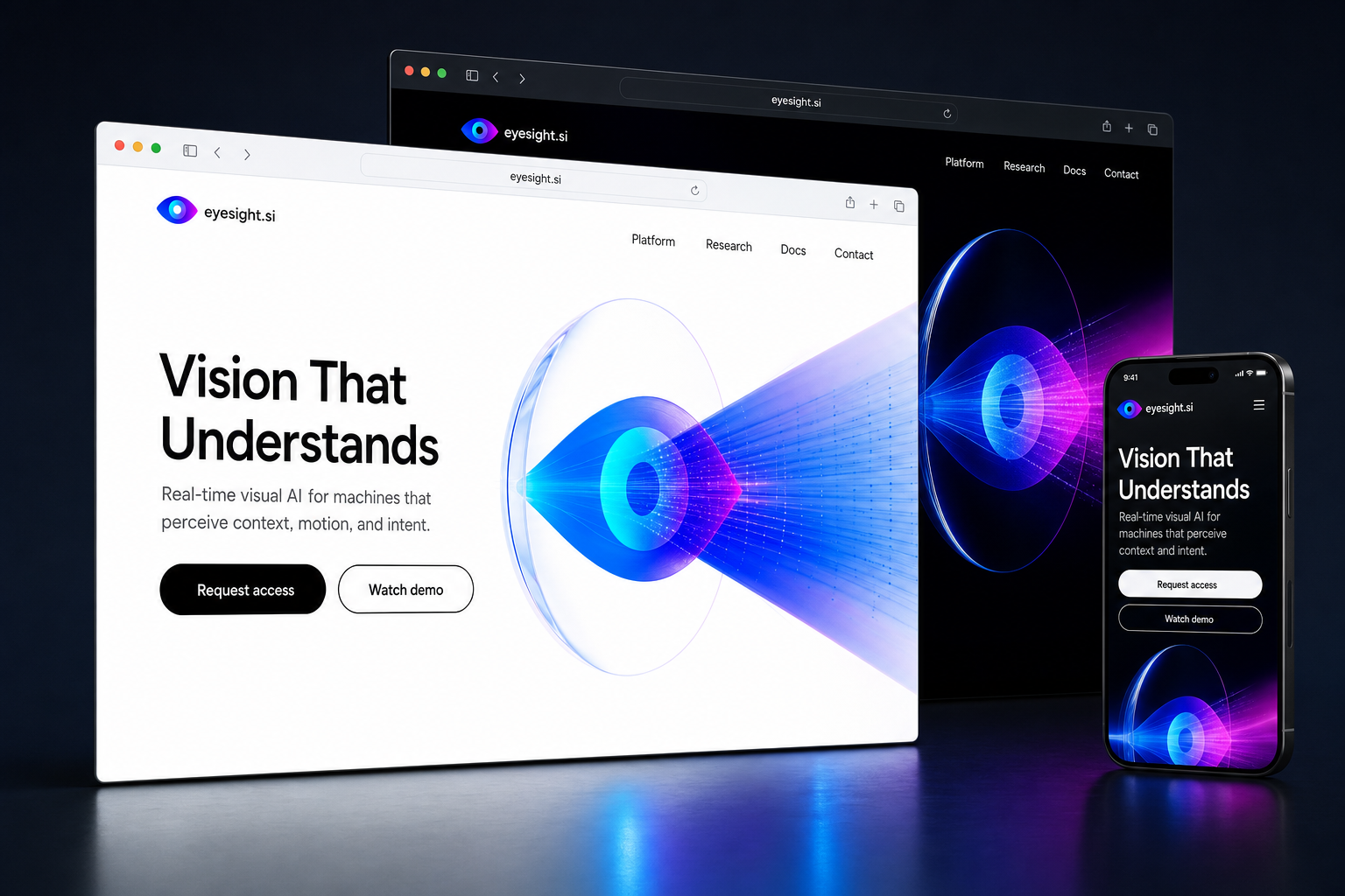 eyesight.si website concept preview