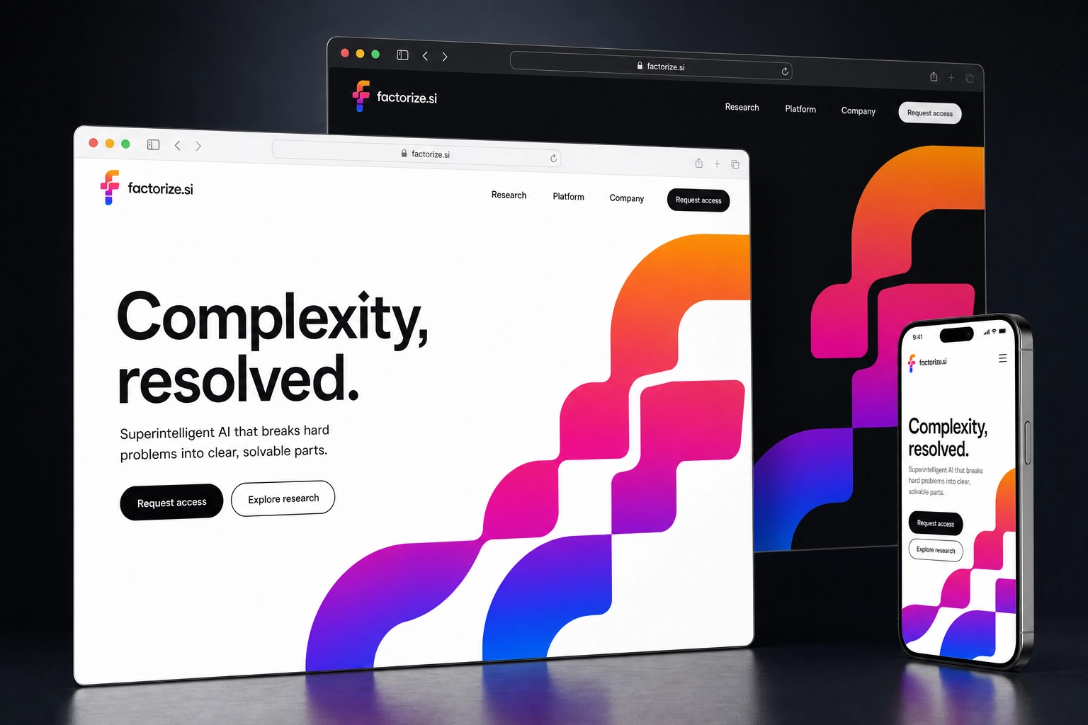 factorize.si website concept preview